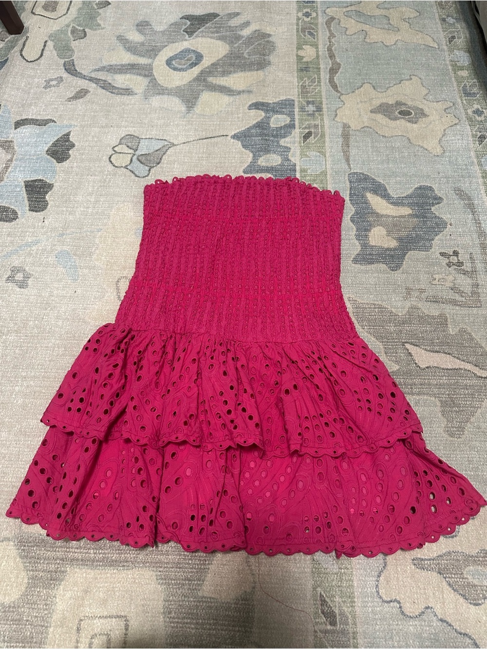 Strapless Mini Dress with Ruffles